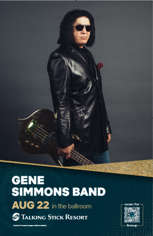 Gene Simmons Band Performing at the Talking Stick Resort in Scottsdale, AZ on August 22, 2026