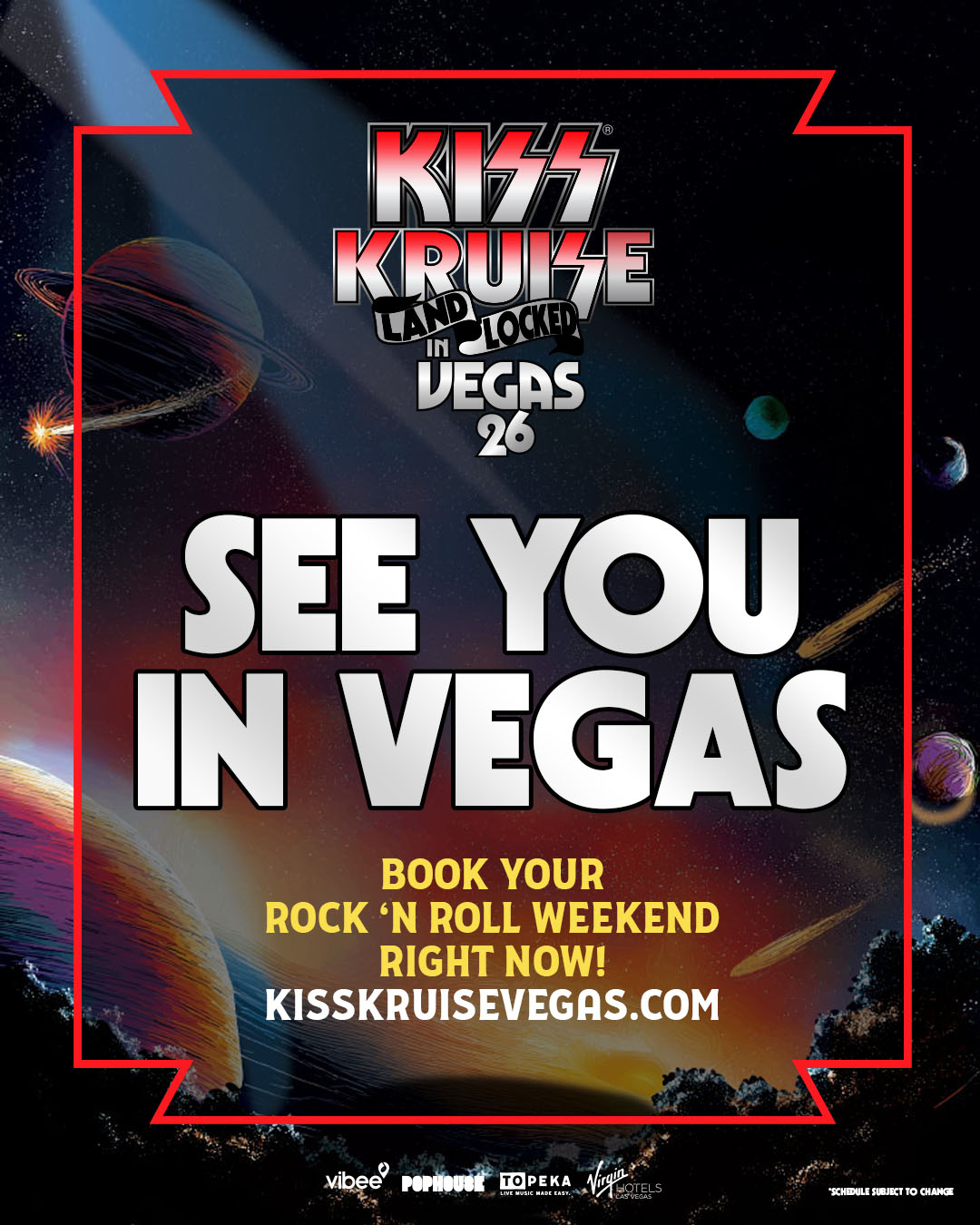KISS Kruise 2026 Schedule