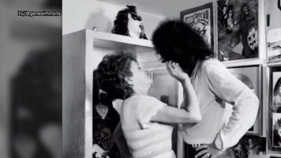 Gene Simmons with his mother